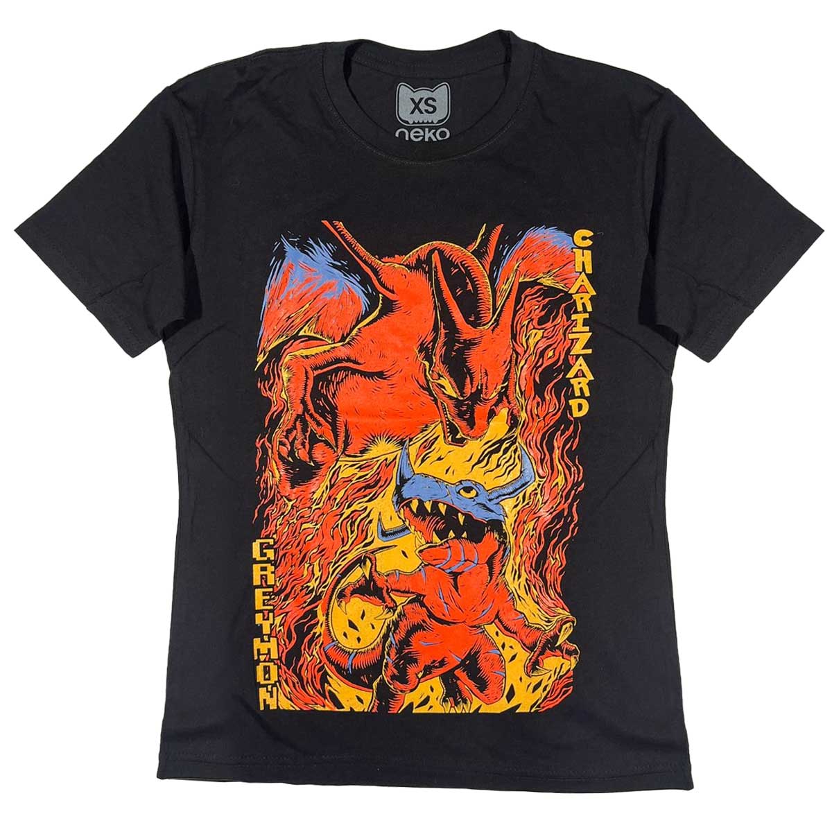 Charizard vs Greymon (Pokémon - Digimon) Camiseta